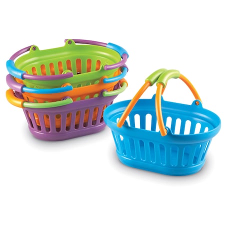 Learning Resources New Sprouts Stack of Baskets, Assorted Colors, PK4 97244